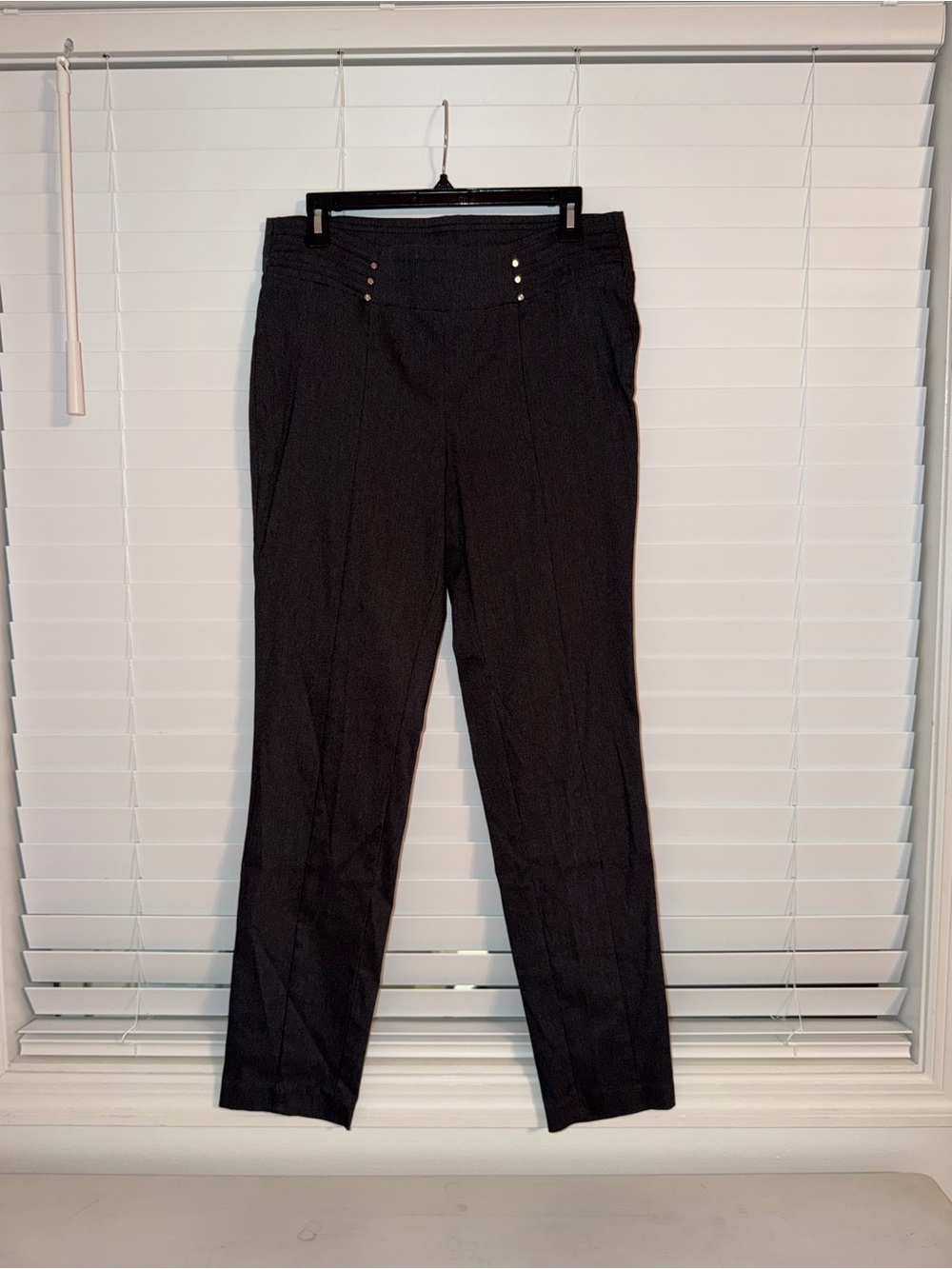 Rafaella Elastic Waist Women's Sz 14 Charcoal Career Pull on Dress Pants